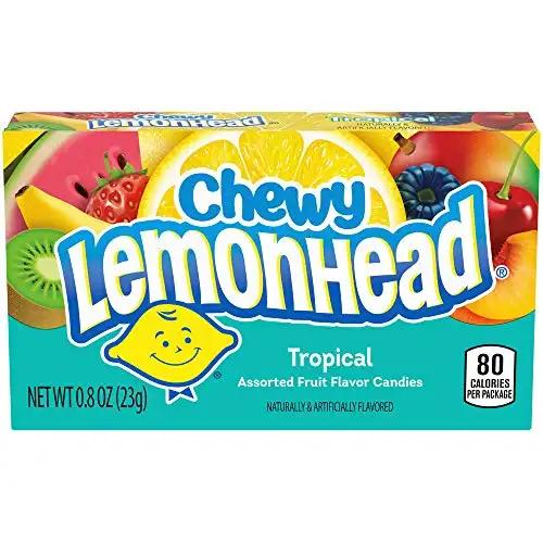 Chewy Lemonhead, Tropical Candy, 0.8 Oz Snack size box (Box of 24)