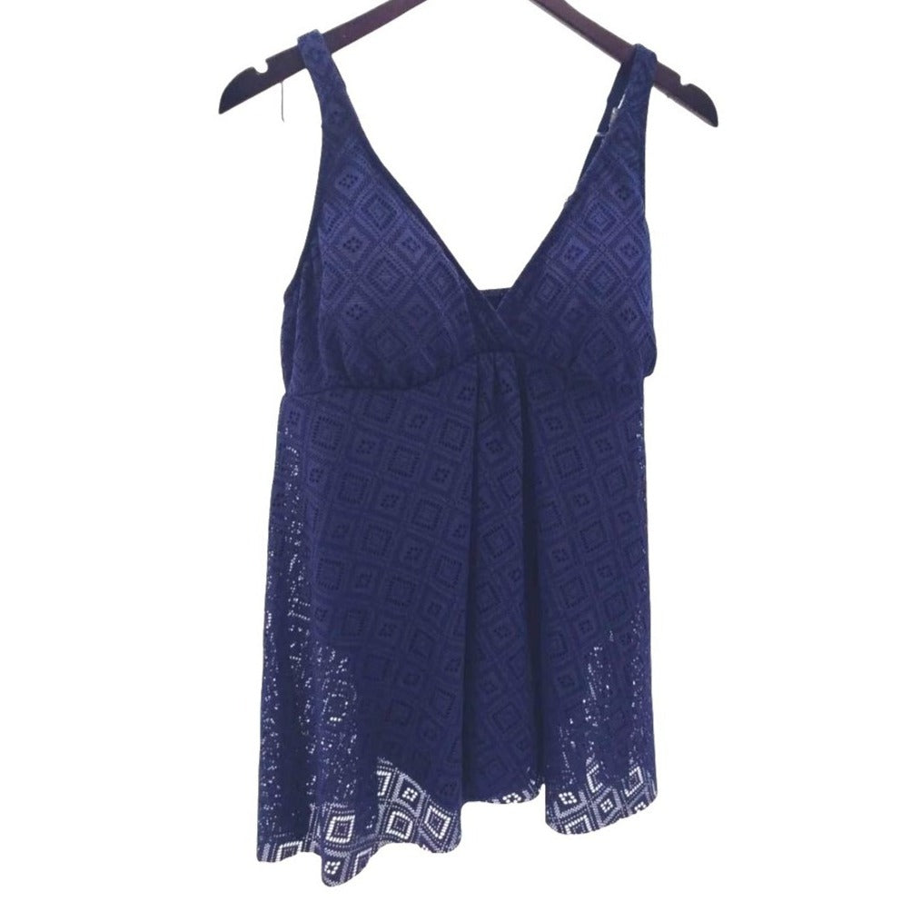 SWIM SOLUTIONS One-piece Swimwear Lace Crochet 8 Fly Away cutout Swimsuit Dress
