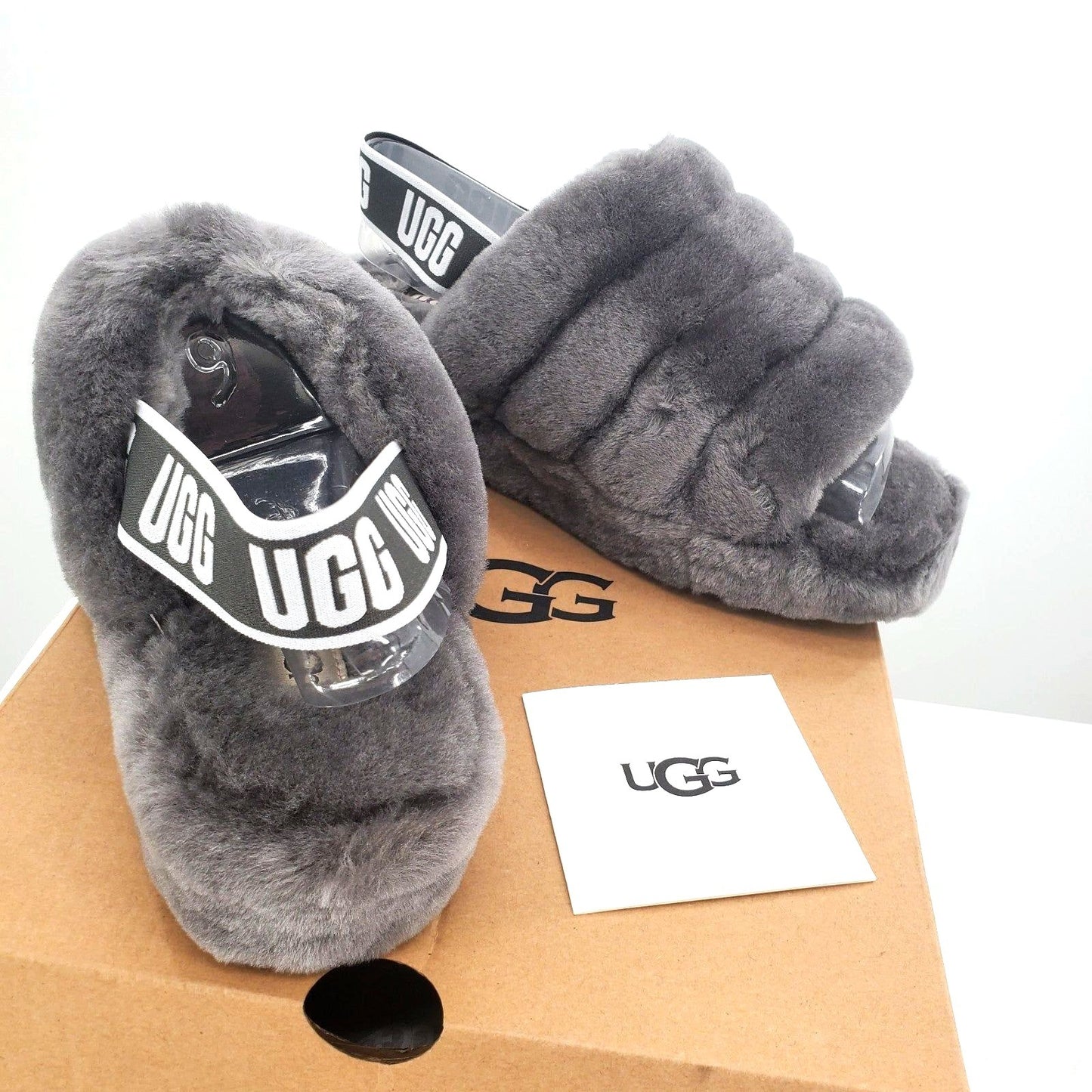 UGG Slides FLUFF YEAH SLIDE Fur Sandal Platform Slipper Shoes