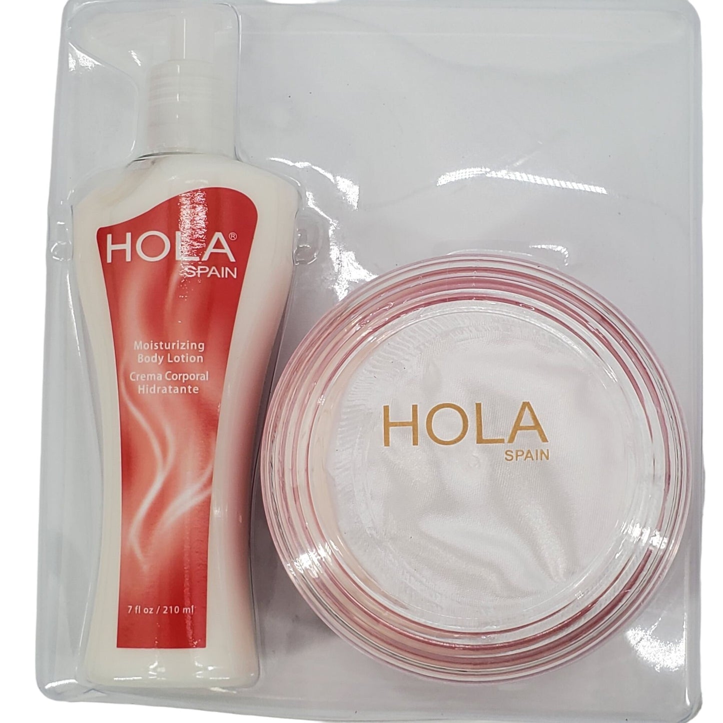 Hola Spain Skincare Set: 5 oz Perfumated Cornstarch Dusting Powder & 7