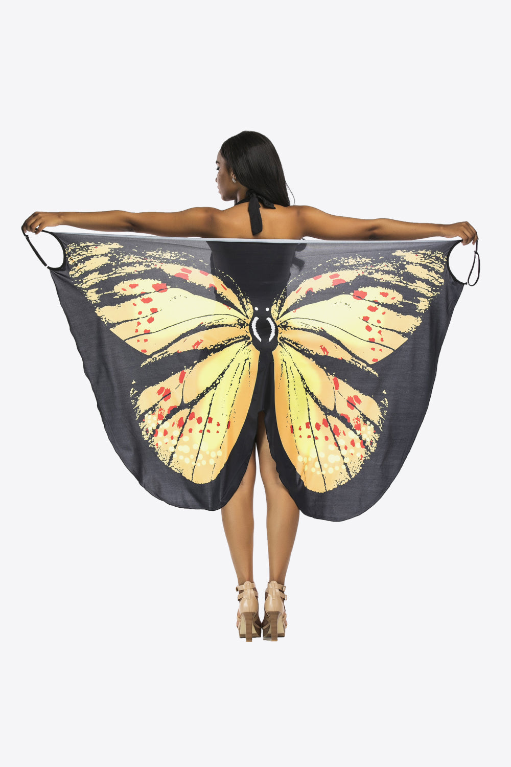 Butterfly Swimwear Cover Up Convertible Spaghetti Strap Dress or Sarong Skirt