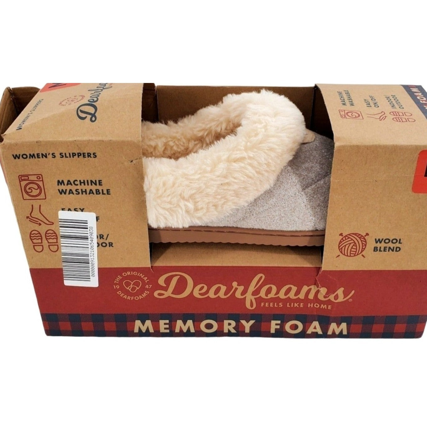 New DEARFOAMS Slippers Woman's House Shoes Clogs indoor outdoor Wool