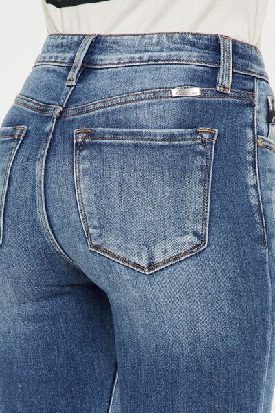 KanCan High-Rise Waist Distressed Denim Raw Cropped Skinny Jean Pants