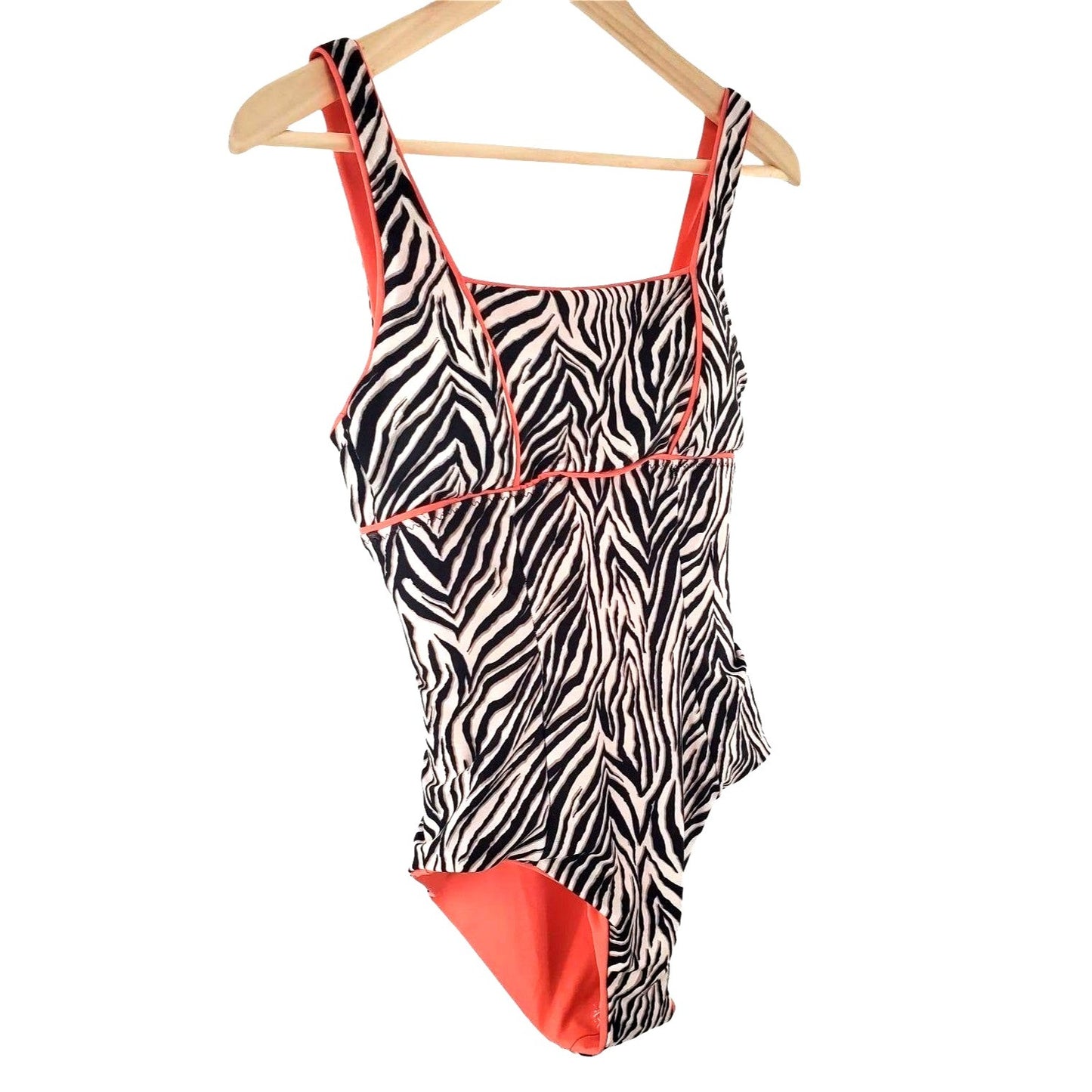 BECCA by Rebecca One-piece Virtue Neon ZEBRA Animal Kingdom Swimwear
