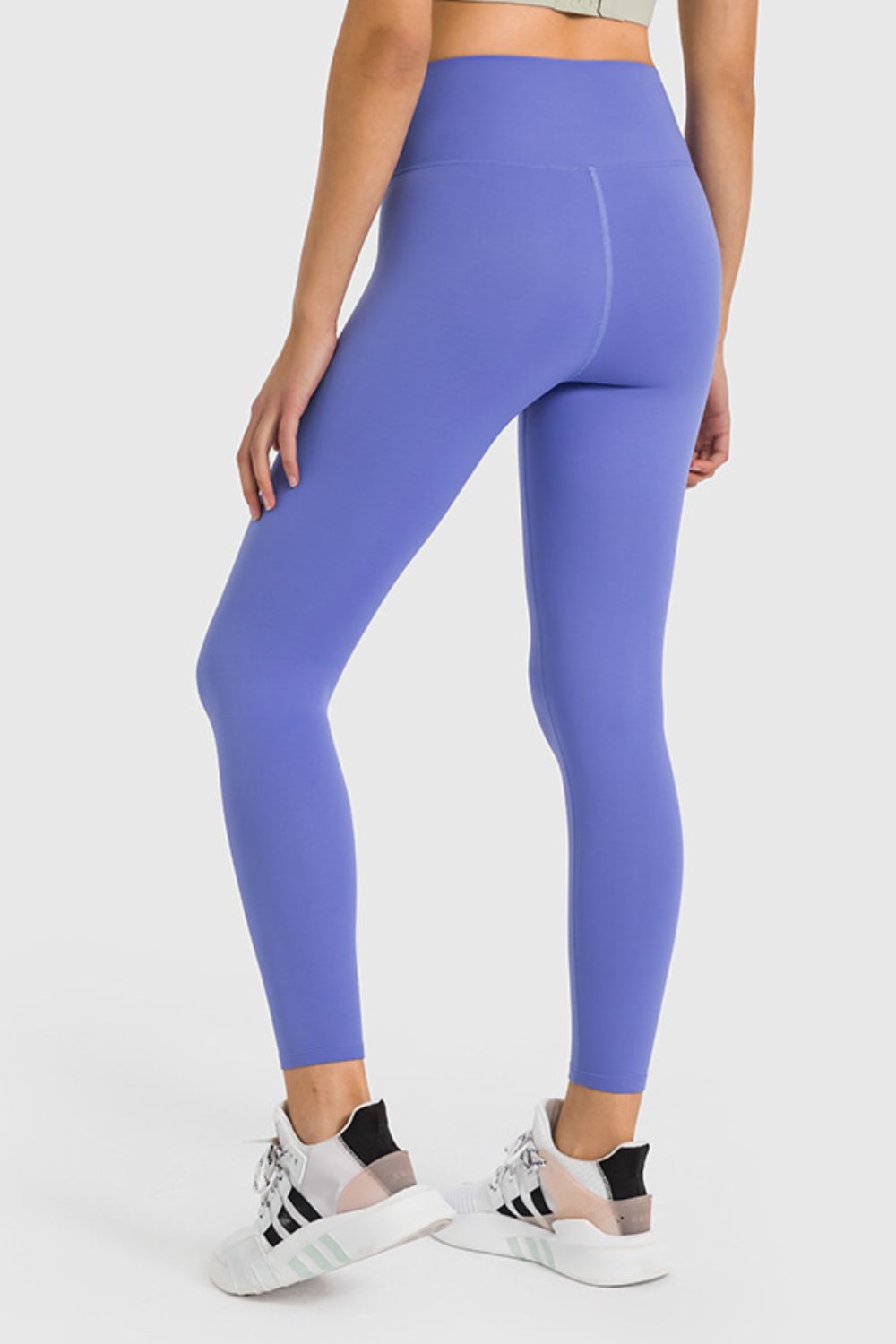 Wide High-Waist Cropped Athletic Yoga Legging Pants