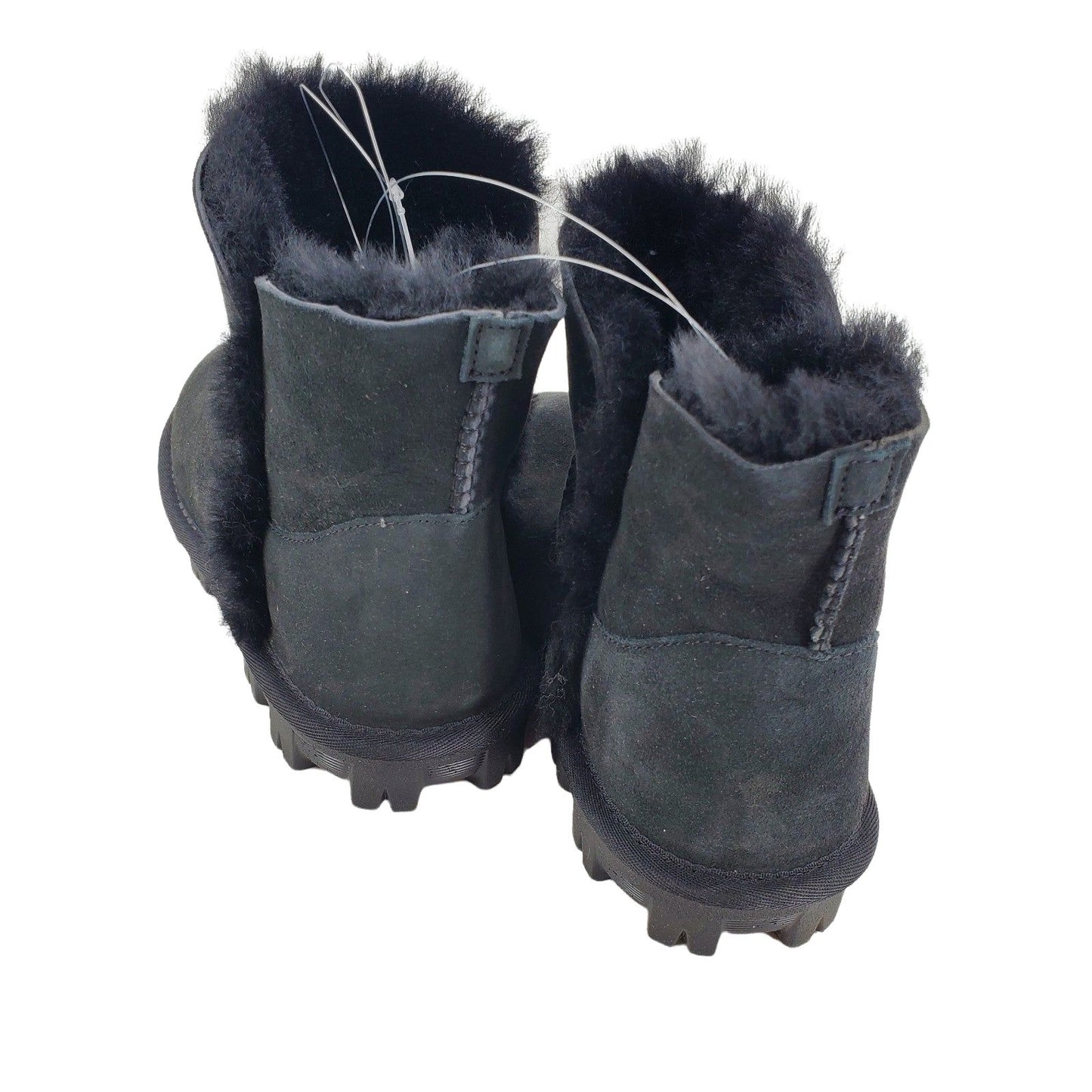 KS 100% Real Fur Boots Women's SHEARLING Sheepskin Suede shoe