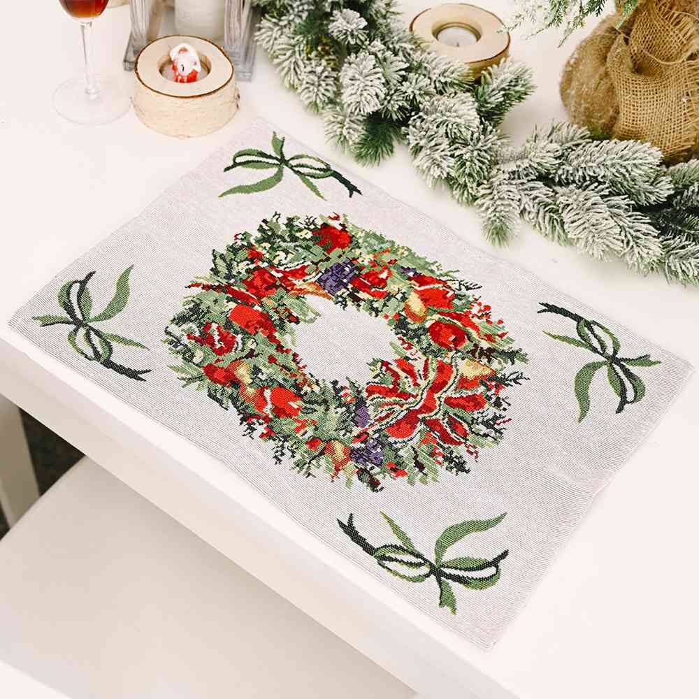 2-Piece Christmas Placemat Dining Table Festive Home Decor Assorted Selection