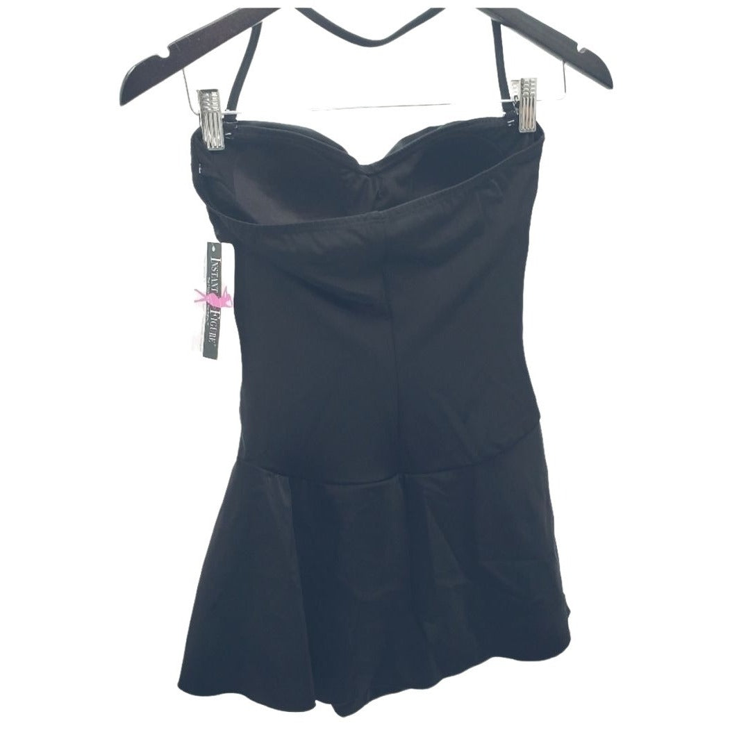 INSTAFIGURE One-piece Skirted Black Swim-Dress Swimwear