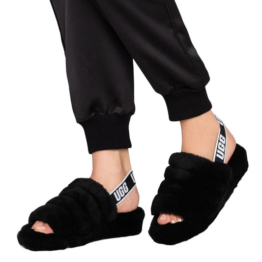 UGG Australia FLUFF YEAH SLIDE Fur Sandal Platform Slipper shoes