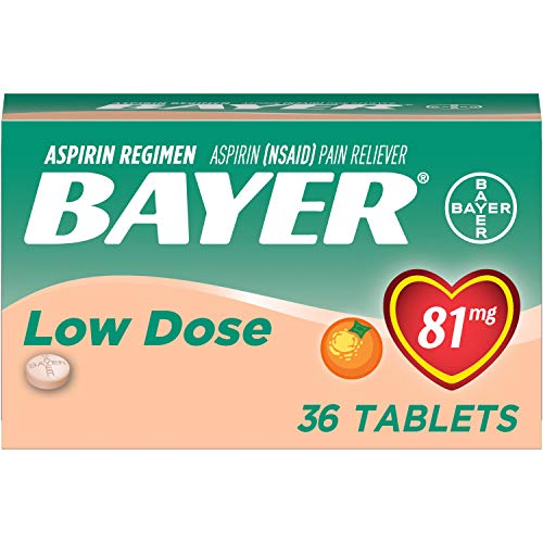 Bayer Aspirin 81 mg Chewable Orange Low Dose- Orange Flavor 36 tabs