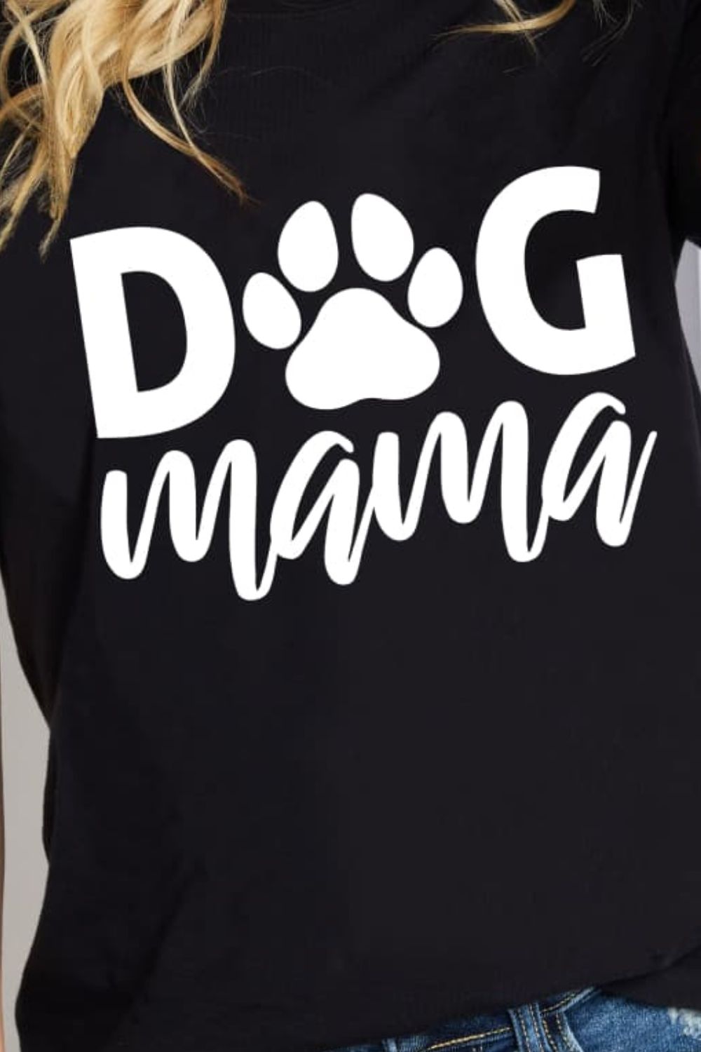 DOG MAMA 100% Cotton Graphic Short-sleeve Tee Shirt (Plus Size Available)