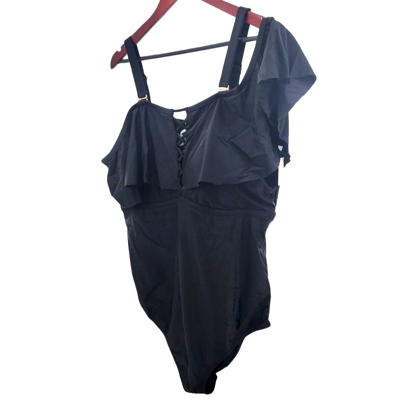 RAISINS CURVE One-piece Swimsuit Caicos Ruffle Swimwear Removable straps