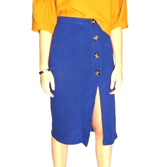 CALLAHAN By Anthropology Skirt soft Knit Sophia Slit Front Lightweight