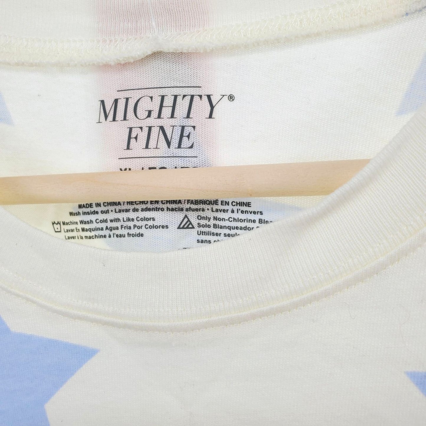 MIGHTY FINE Shirt NASA Star Long Sleeve Cropped Retro Graphic T-Shirt