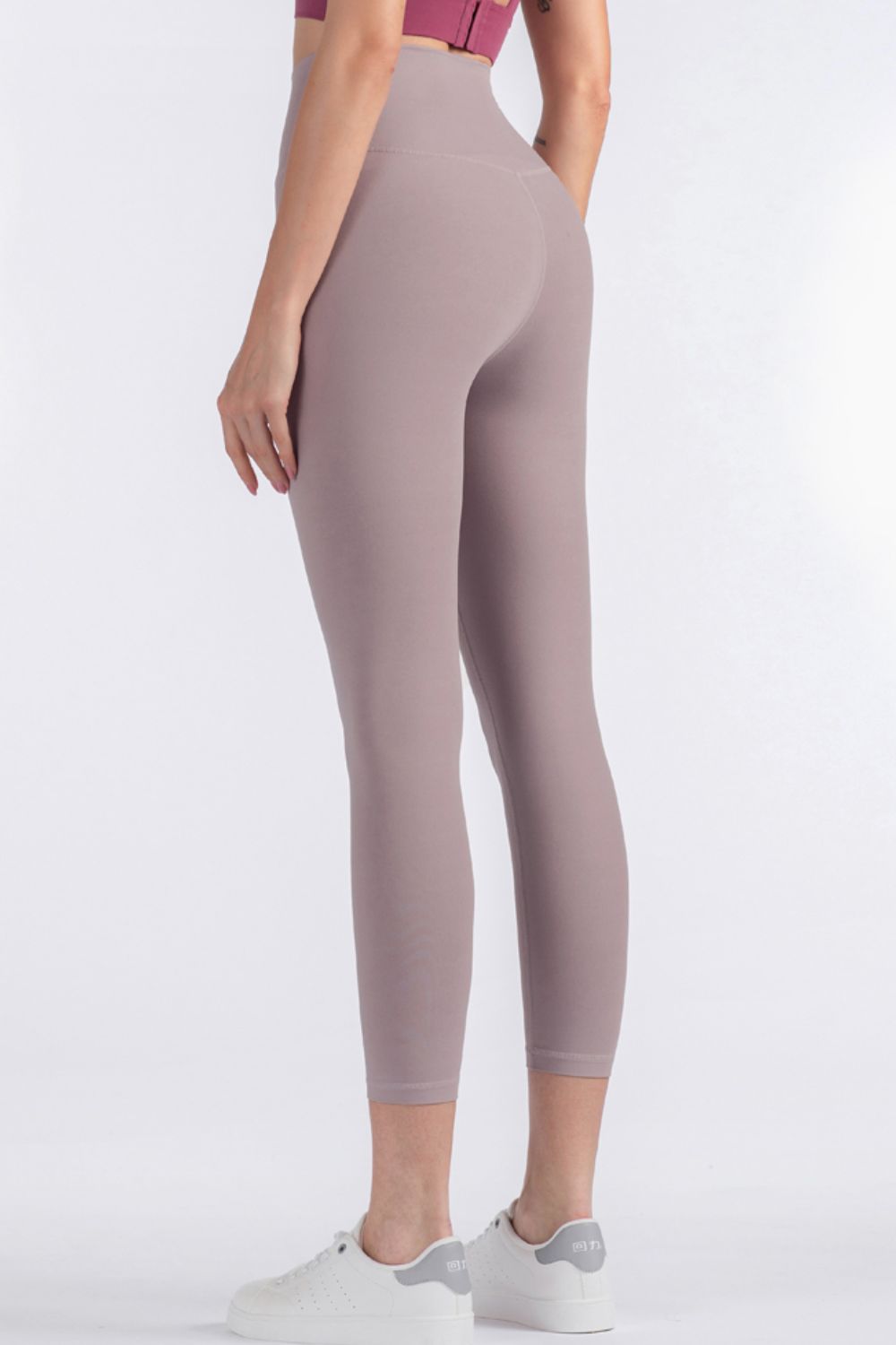 Feel Like Skin High-rise Wide Waistband Cropped Athletic Pants ( 8 Colors Available)