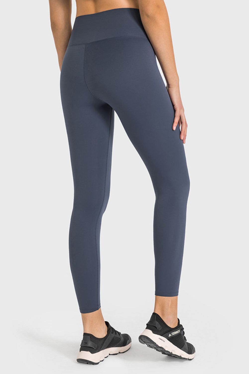 Wide High-Waist Cropped Athletic Yoga Legging Pants