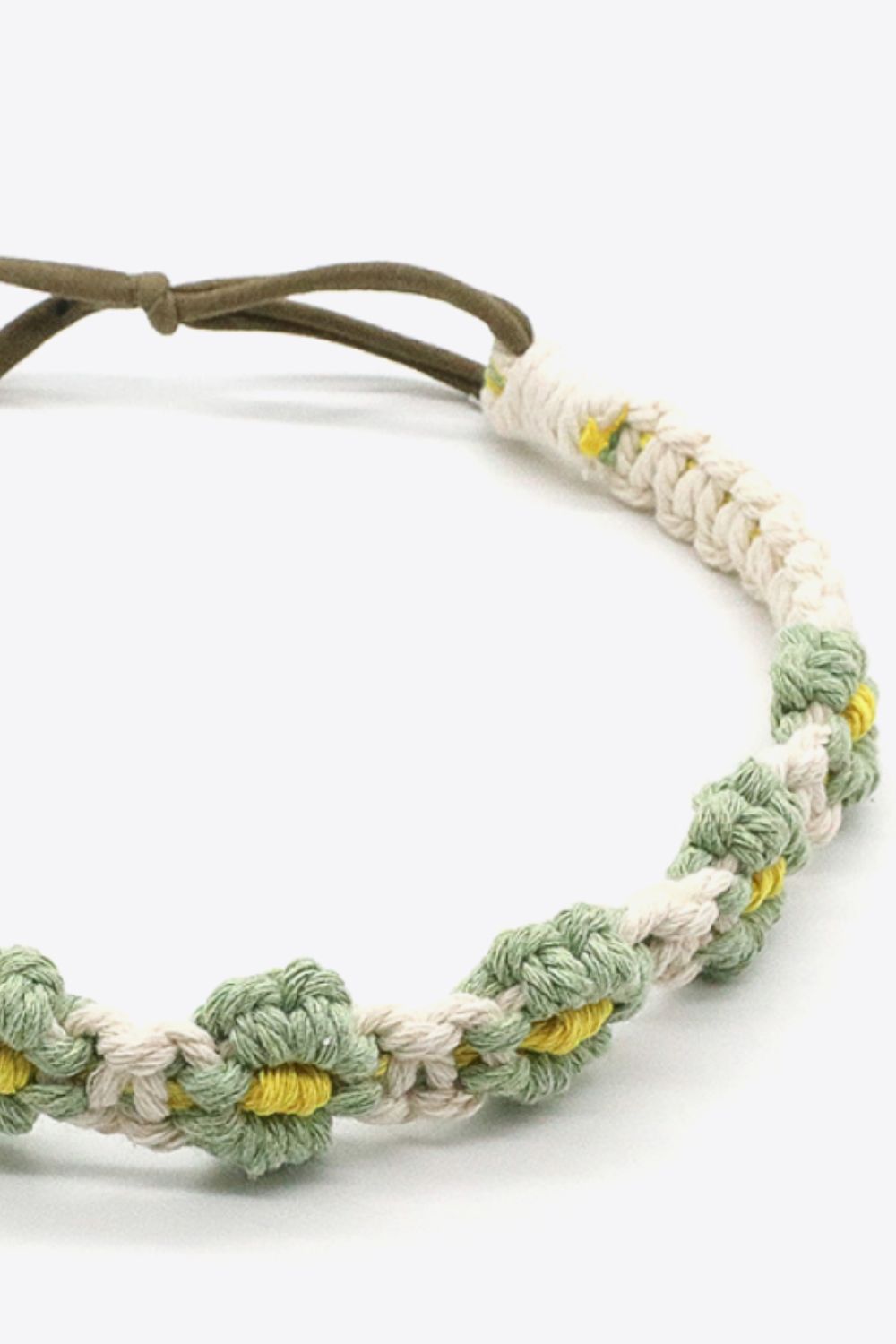 2-Pack Premium Colorful Daisy Macrame Boho Handmade Retro Headband