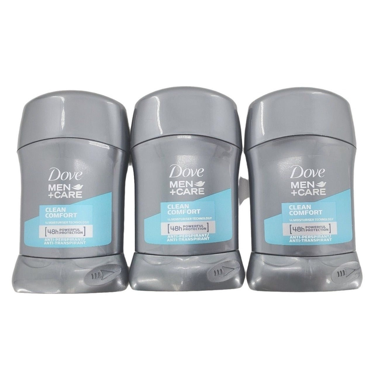 3-pack DOVE Men + Care Deodorant CLEAN COMFORT Stick 1.7oz / 50ml