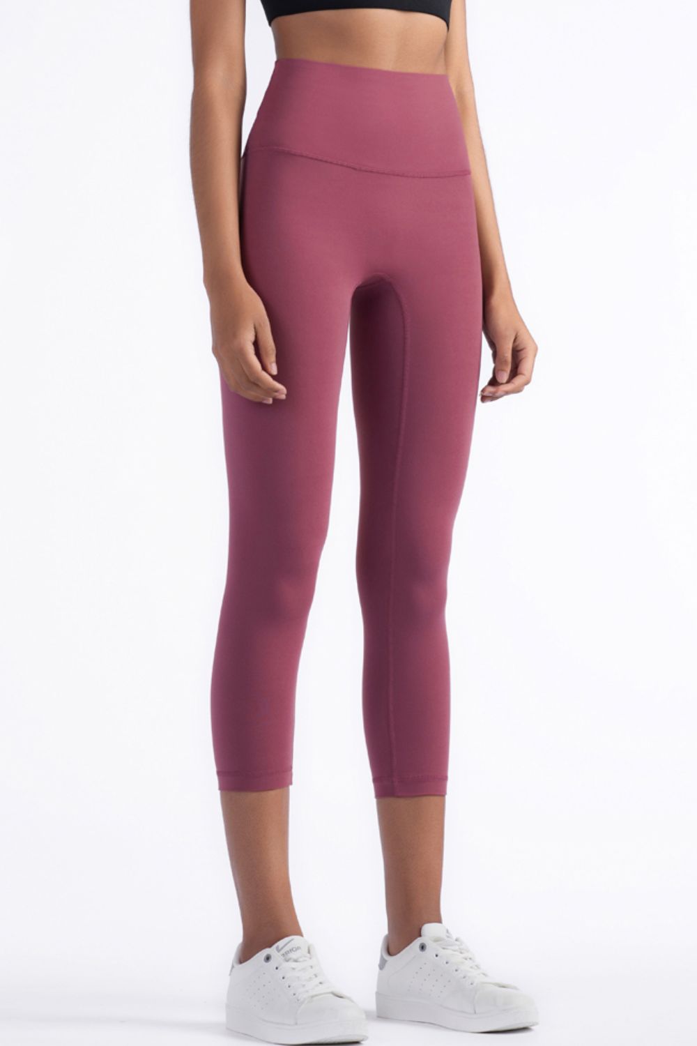 Feel Like Skin High-rise Wide Waistband Cropped Athletic Pants ( 8 Colors Available)