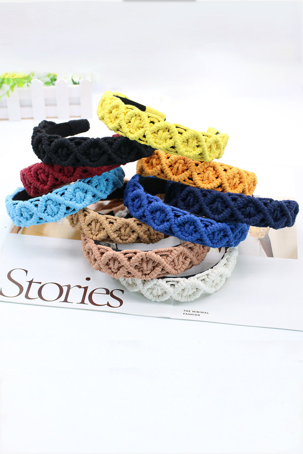 Premium Macrame Headband Colorful Boho Hair Accessories (10 colors)