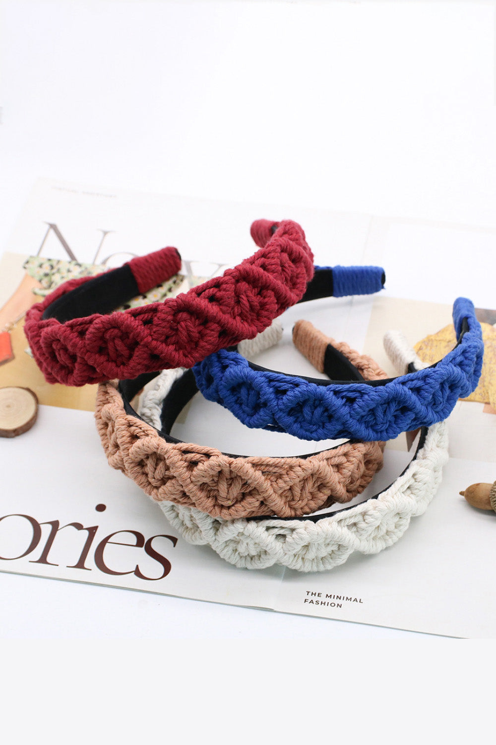 Premium Macrame Headband Colorful Boho Hair Accessories (10 colors)