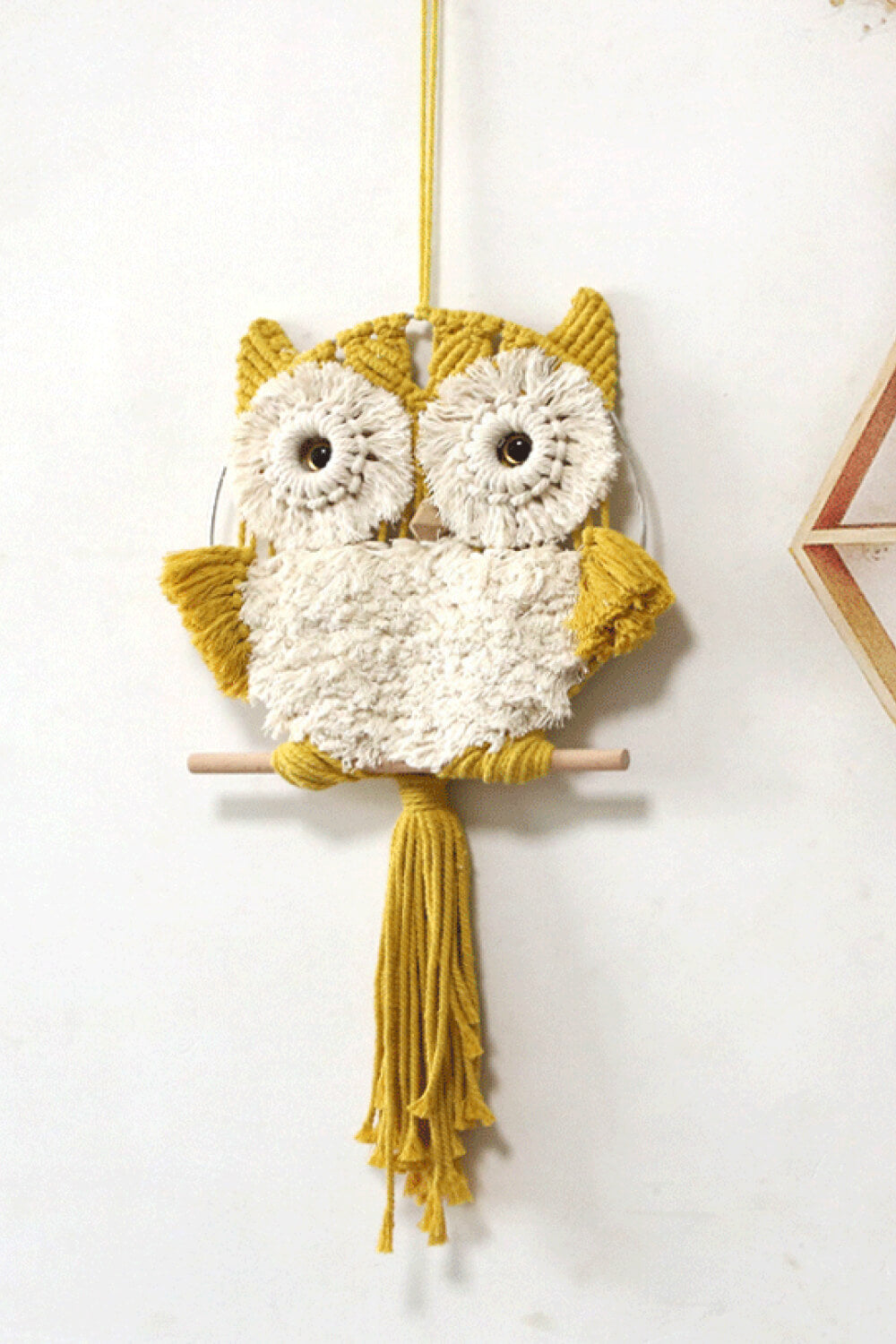 Macrame Owl Hand-Woven Tassel Wall Hanging Home Art Decor