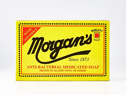Morgan's Antibacterial Medicated Soap, 2.8oz: Protection Against Germs and Acne, Suitable for Face, Made in England