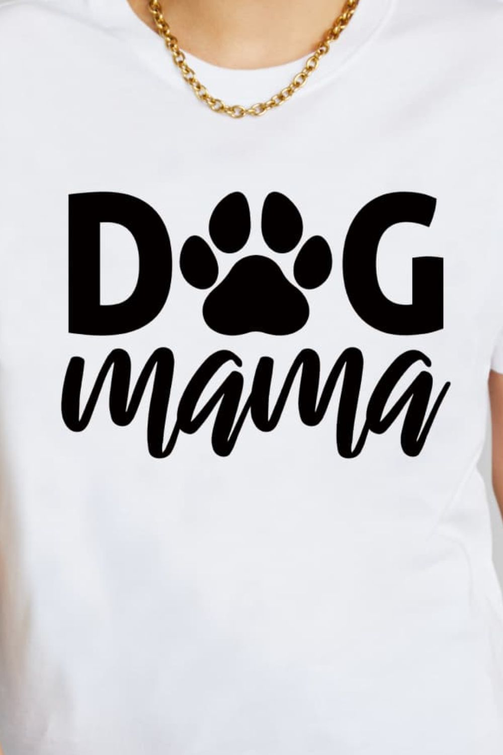 DOG MAMA 100% Cotton Graphic Short-sleeve Tee Shirt (Plus Size Available)