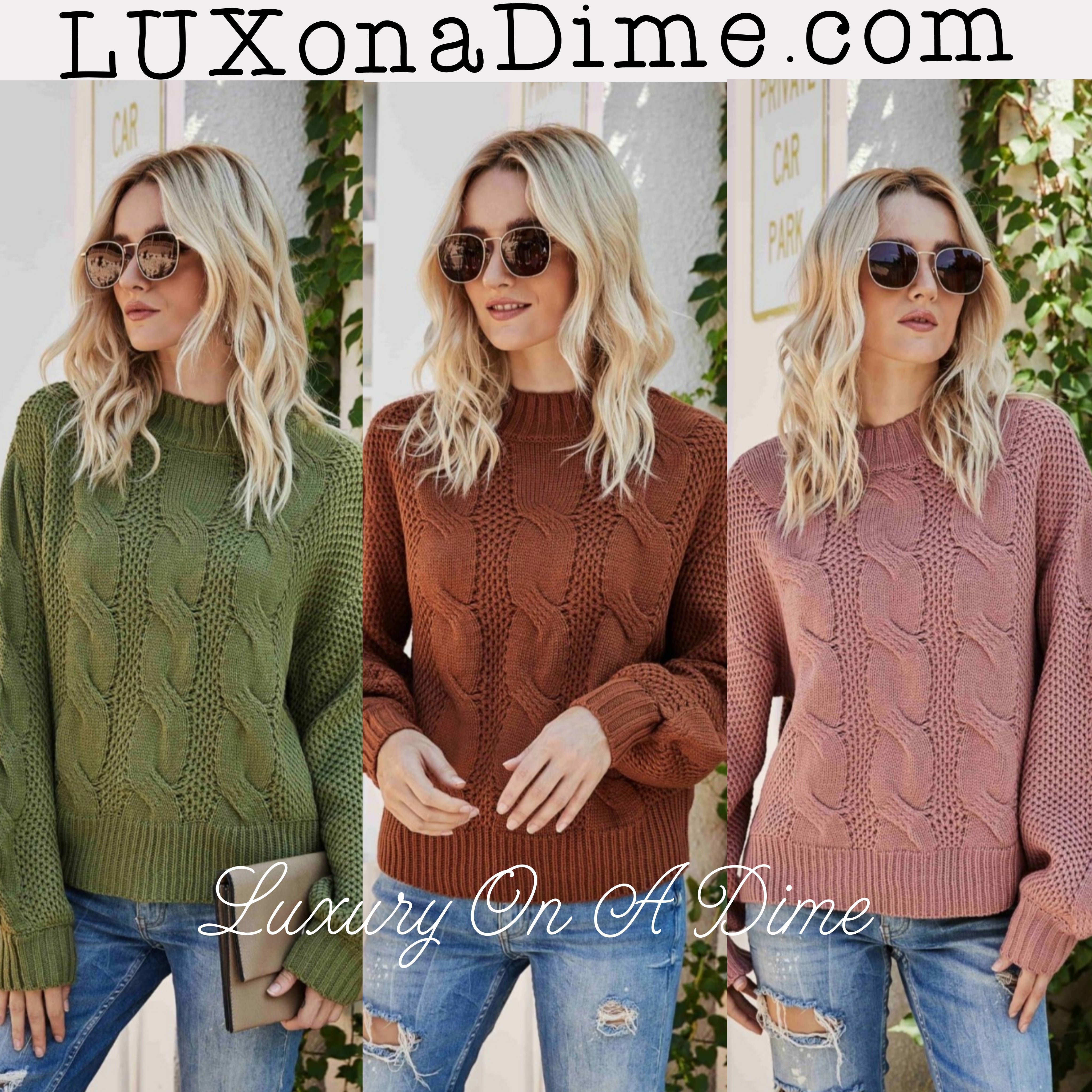 Bold Color Mixed Knit Chunky Sweater (Plus Size Available