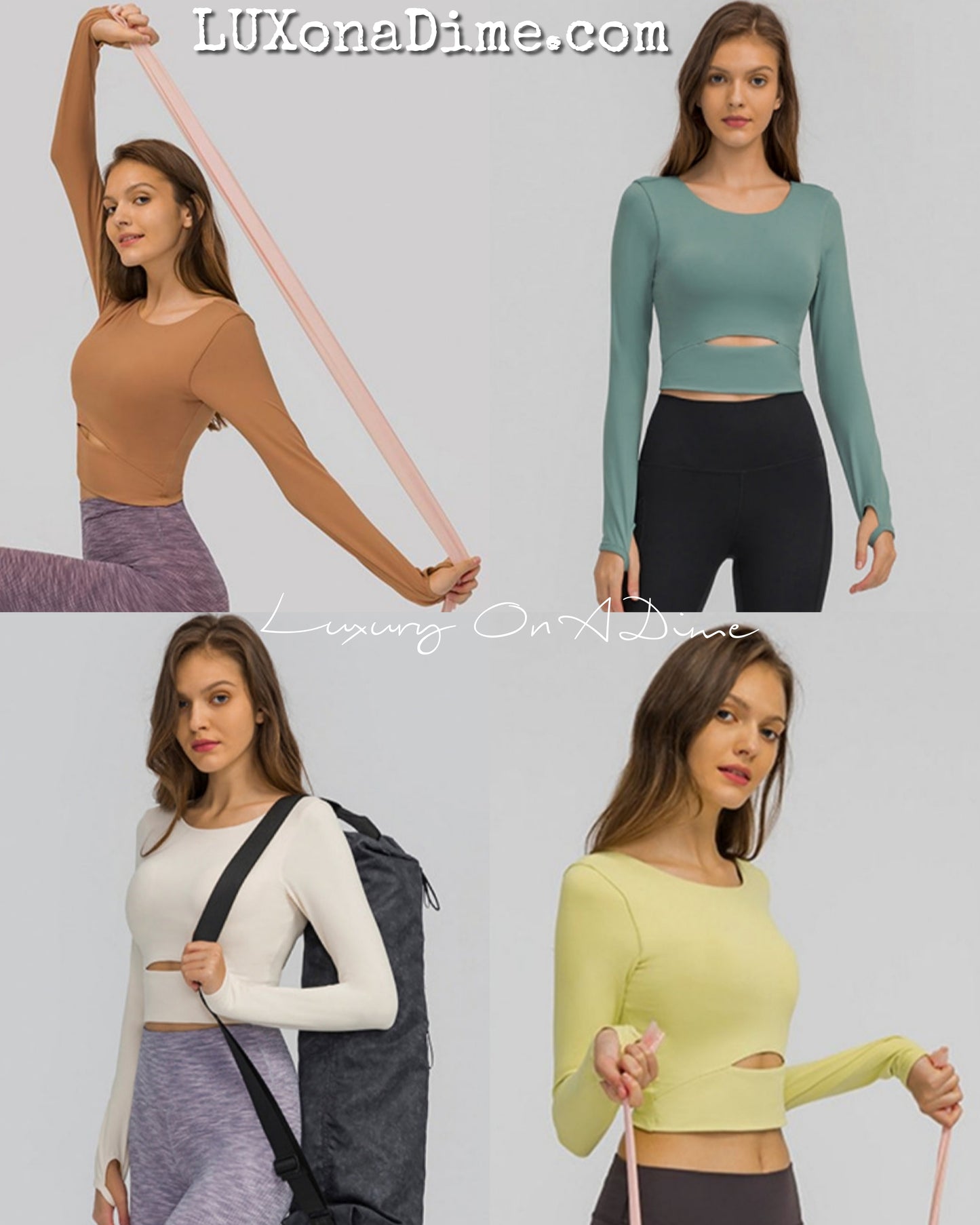 Long Sleeve High-impact Athletic Cut-out Cropped Sports Top