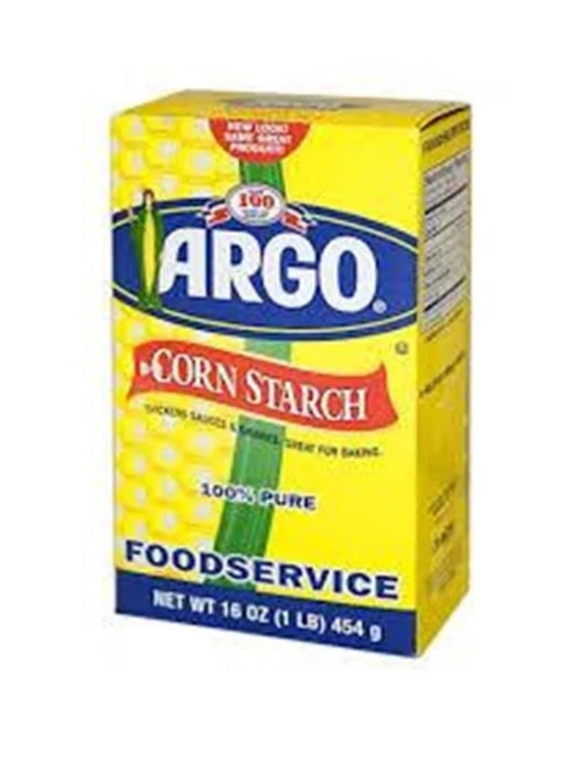 Argo Corn Starch 100% Pure cornstarch- 1 Pound(LB) Cardboard Box