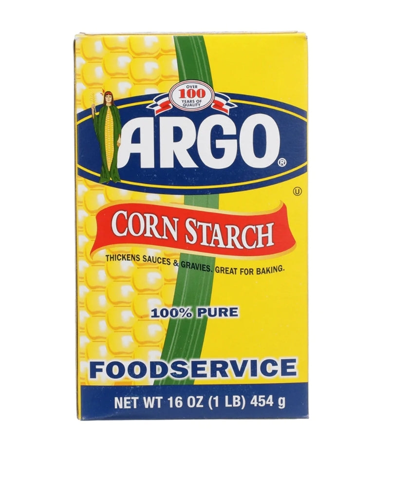 Argo Corn Starch 100% Pure cornstarch- 1 Pound(LB) Cardboard Box