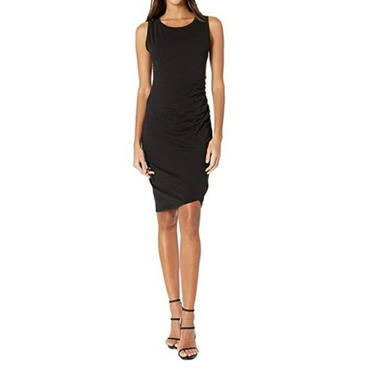 HAUTE MONDE Dress Ruched side Little black Sleeveless Bodycon