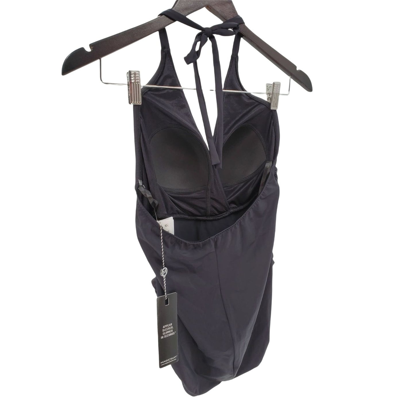 MAGICSUIT Swimwear Angelina Plunging V-neck Belted One-piece swimsuit