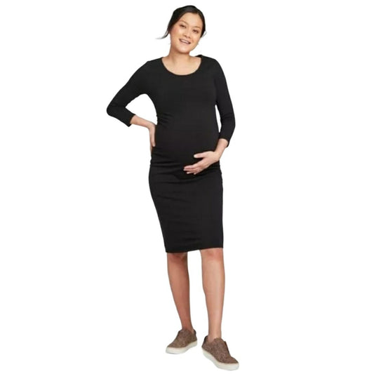 ISABEL MATERNITY Dress 3/4 Sleeve Stretch side T-Shirt fitted Bodycon