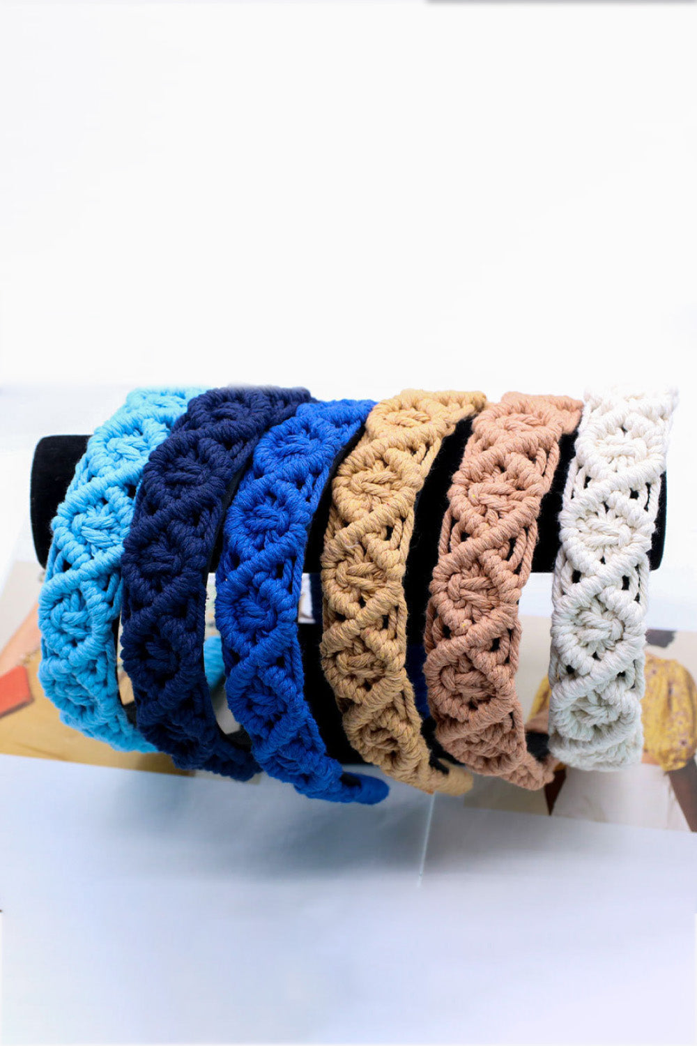 Premium Macrame Headband Colorful Boho Hair Accessories (10 colors)