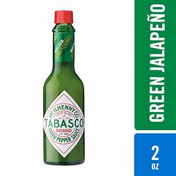 Tabasco Green Pepper Sauce (Jalapeno) -2 oz Glass bottle-McIlhenny Co,