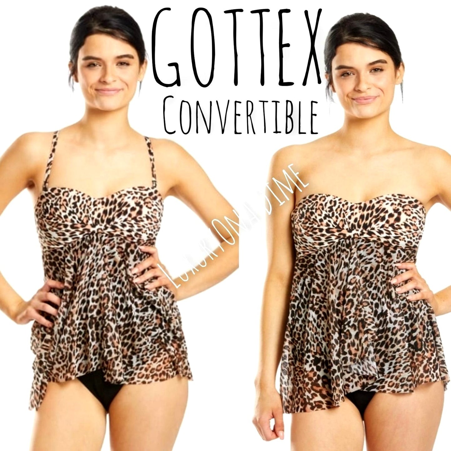 GOTTEX One-Piece Wild Thing Fly A Way Swimwear Bandeau Swimsuit