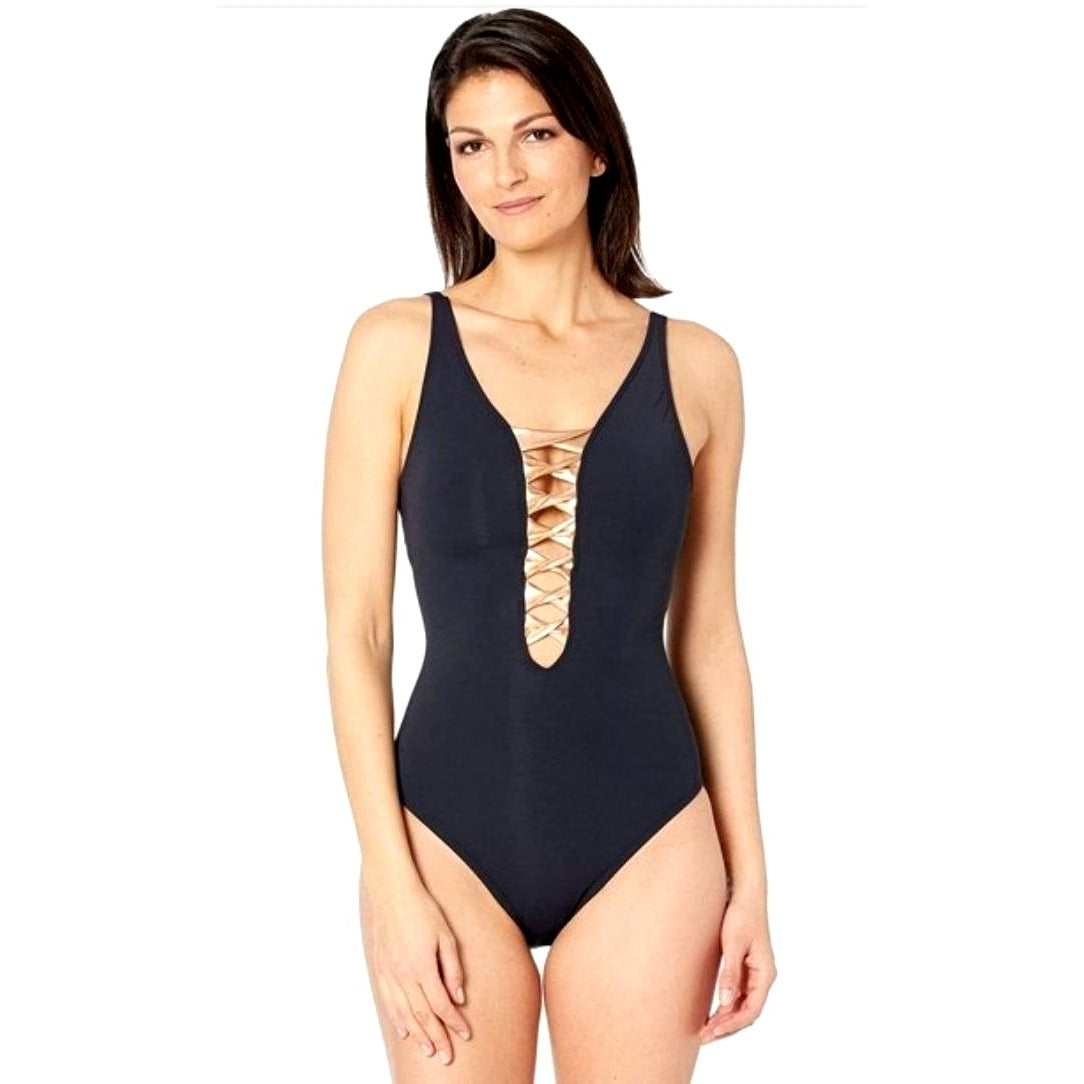 BLEU ROD BEATTIE One-piece Swimwear Twisted cutout Front Swimsuit