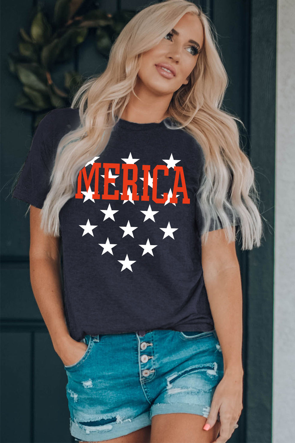 MERICA Graphic Star America Short-Sleeve Tee Shirt