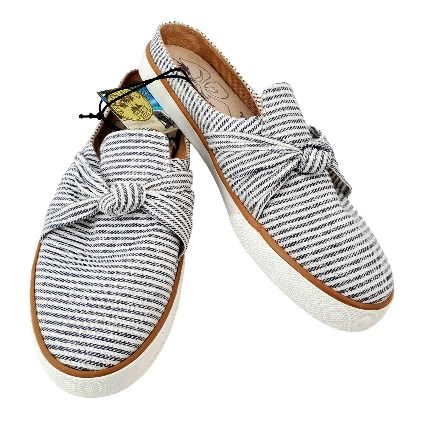 MARGARITAVILLE Mule Sneaker Woman's Slip-on Nautical Knot Sandal Shoe