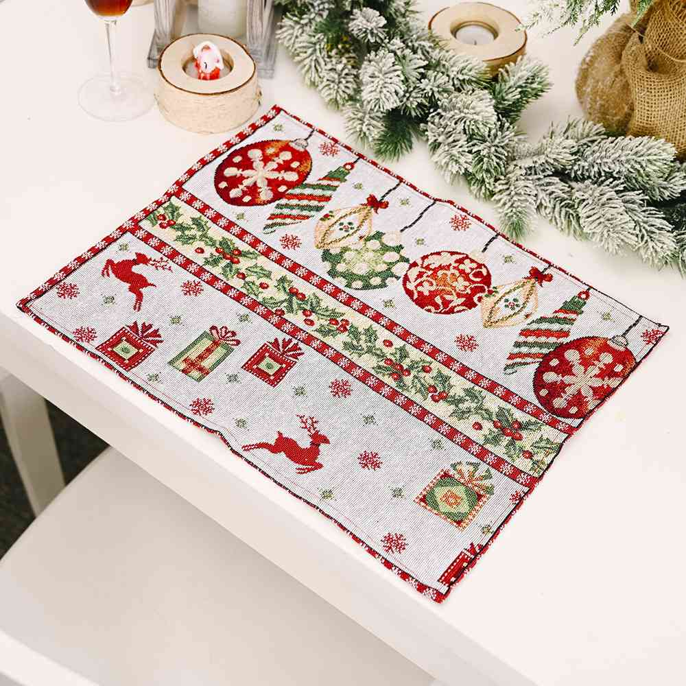 2-Piece Christmas Placemat Dining Table Festive Home Decor Assorted Selection