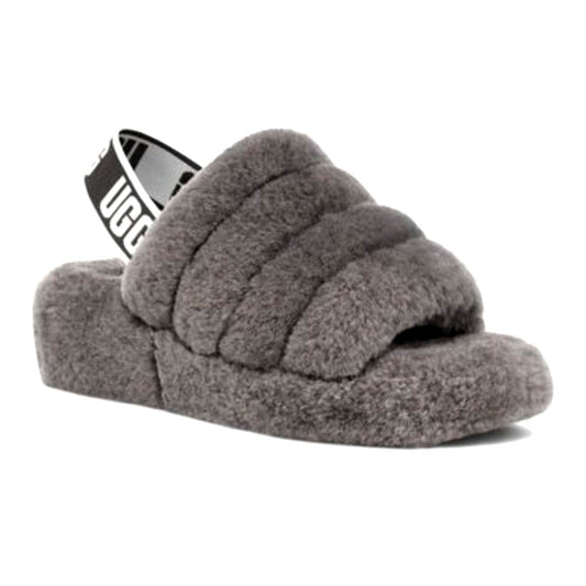 UGG Australia FLUFF YEAH SLIDE Fur Sandal Platform Slipper Shoes