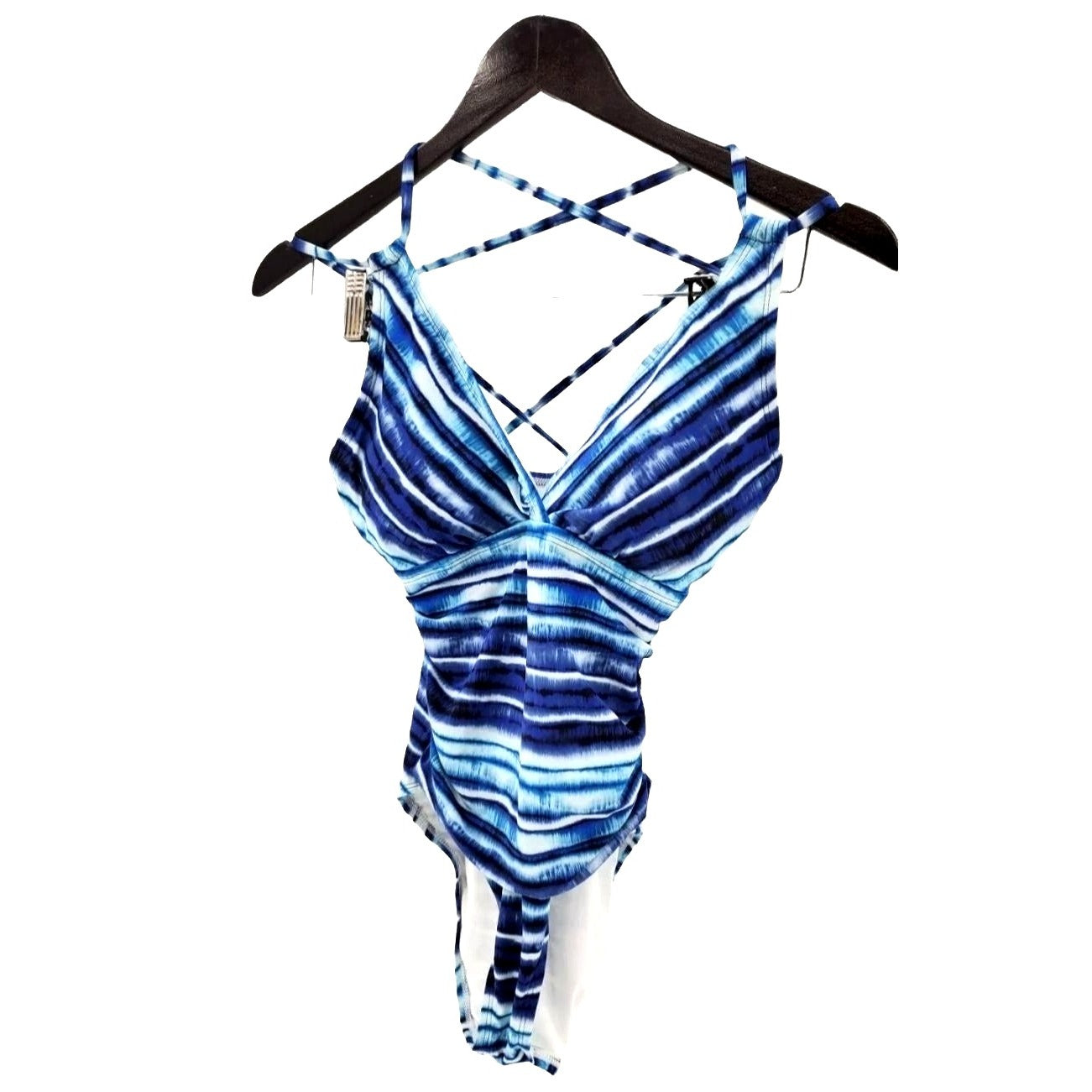 LA BLANCA One-piece 6 Serene Swimsuit Cross back Tie-dye Swimwear