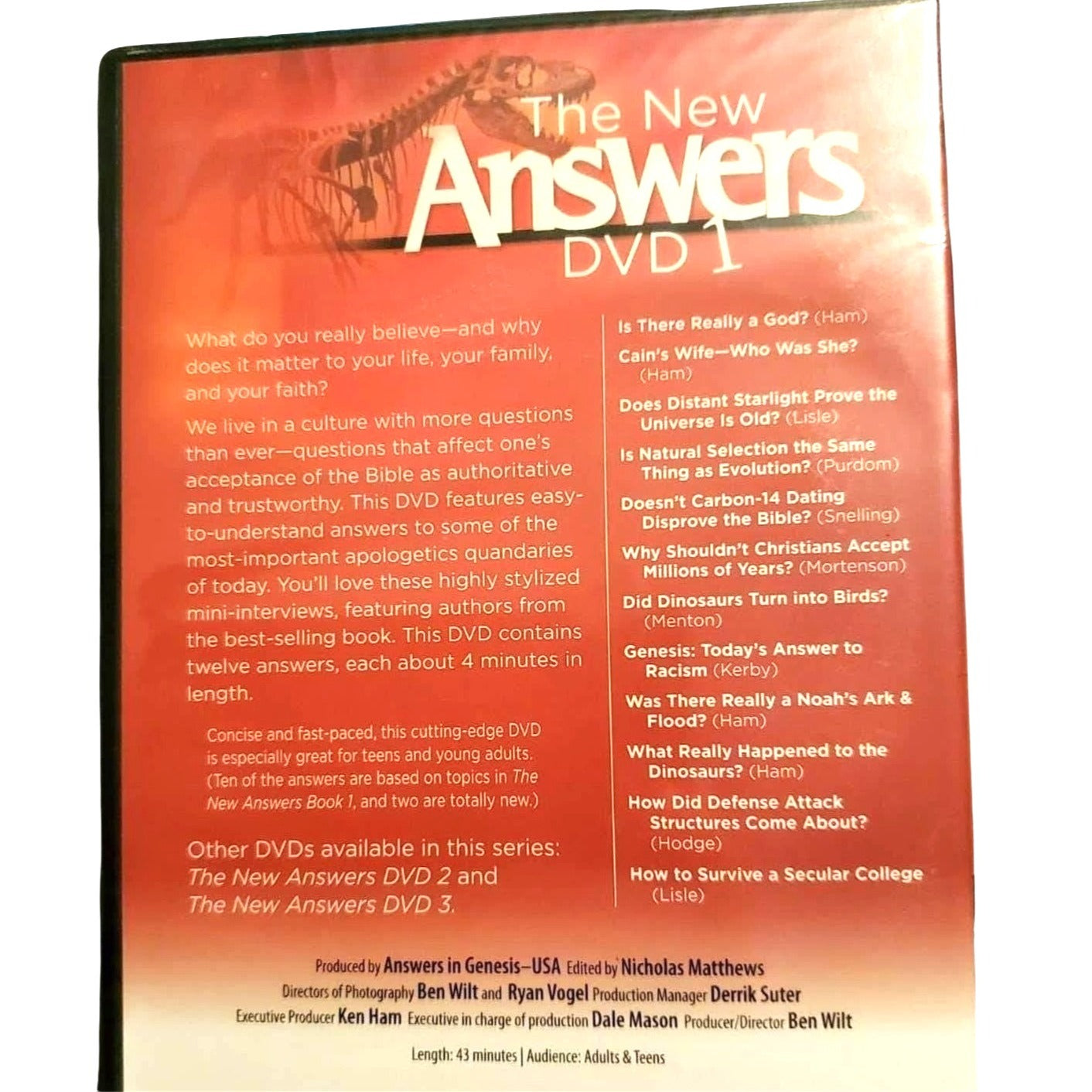 Bible Religious DVD Set 3 THE NEW ANSWERS children education