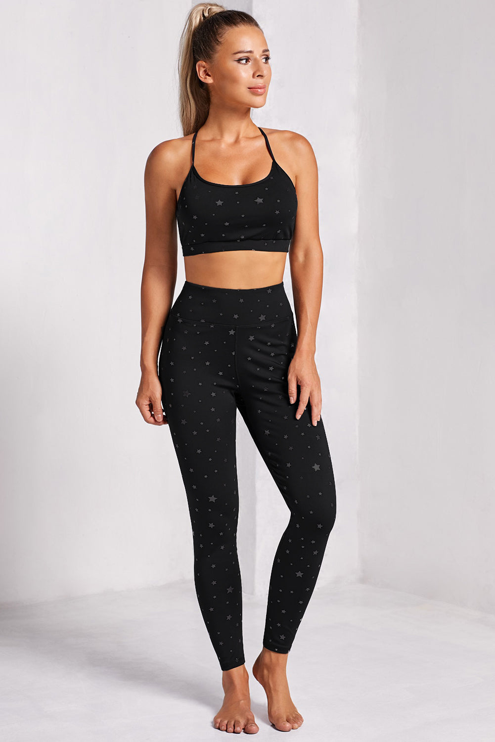 Silver Star Activewear Sports Bra and Pant Legging Matching Set (Plus Size Available)