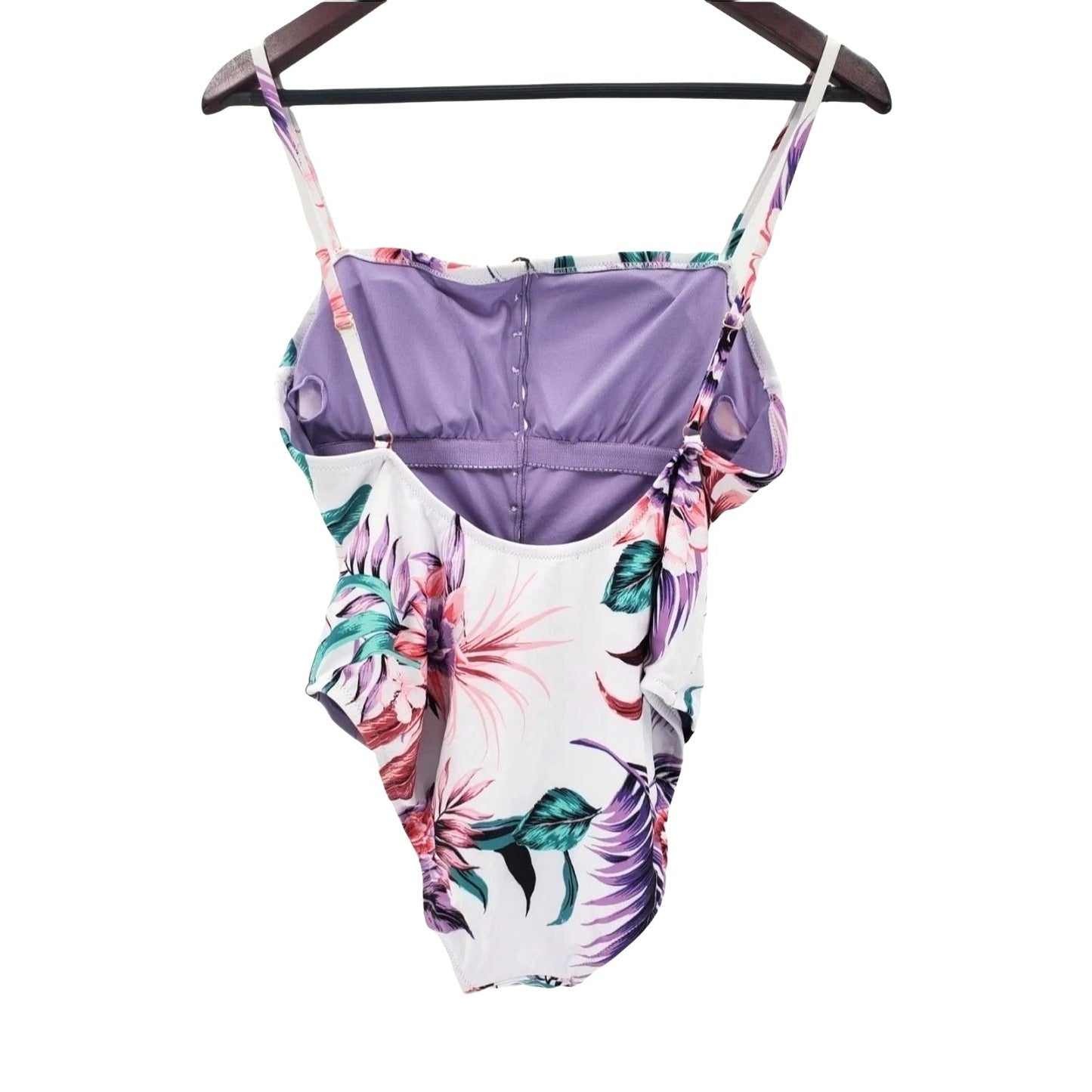 JESSICA SIMPSON One-piece Swimwear Floral button chest bathing suit