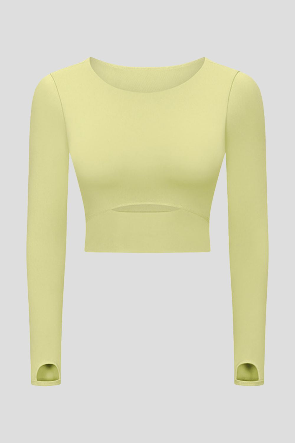 Long Sleeve High-impact Athletic Cut-out Cropped Sports Top