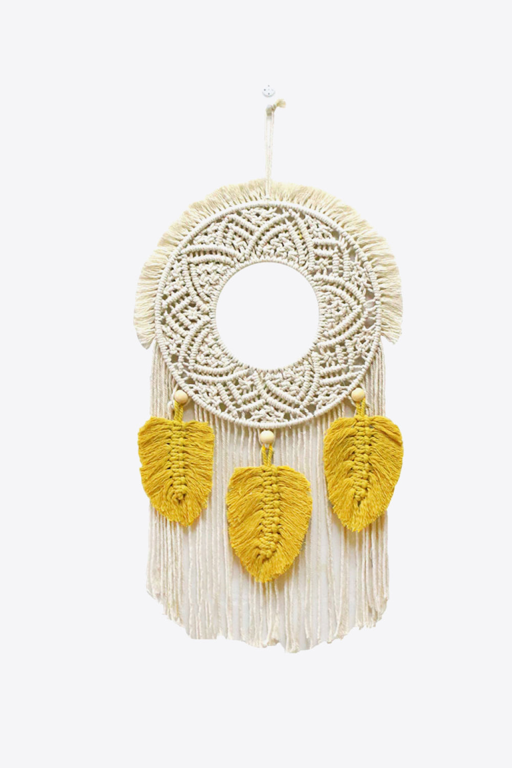 FEATHER Fringe Macrame Wall Hanging Hand-made Bohemian Home Decor Tapestry
(2 colors available)