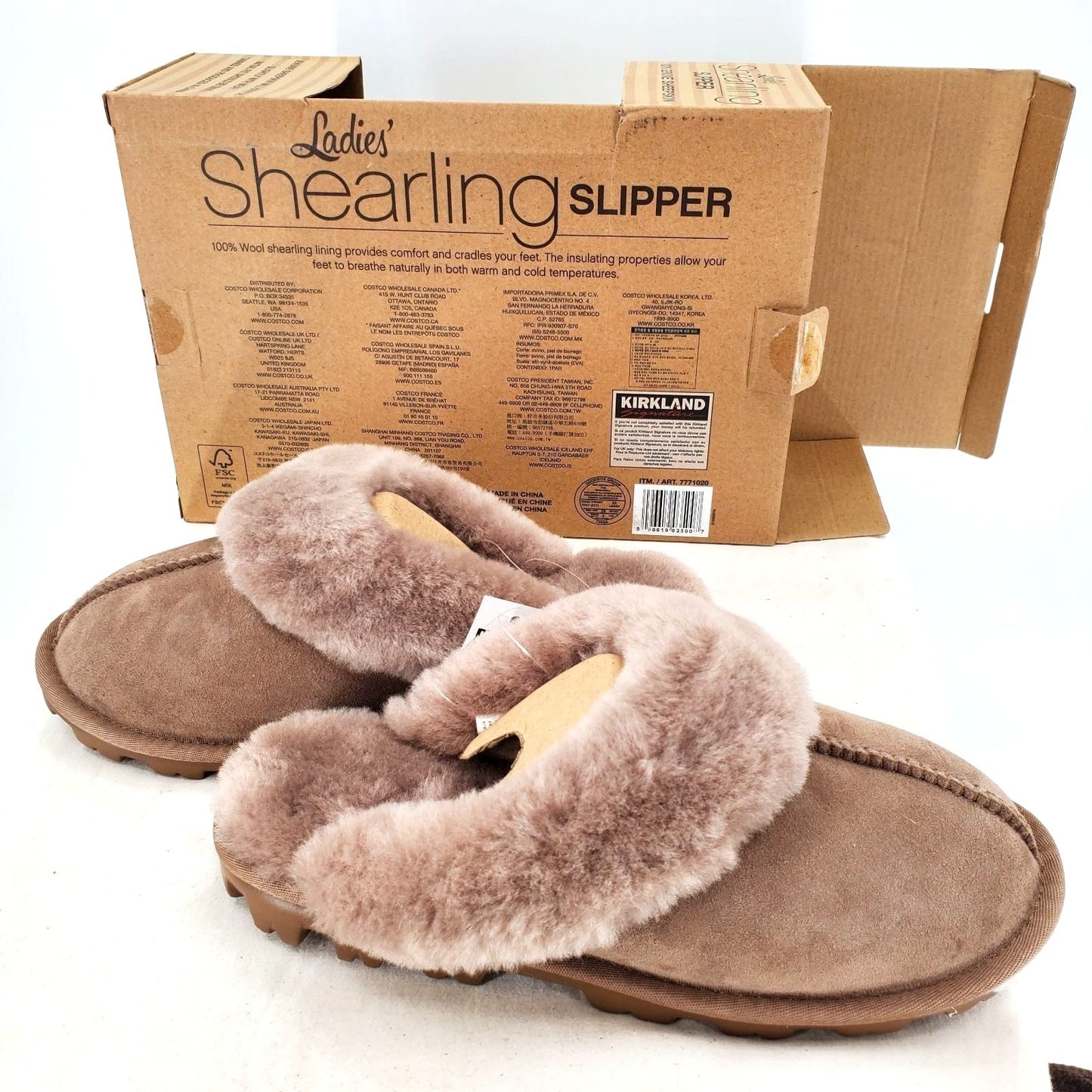 COQUETTE Kirkland Woman's SUEDE Shearling REAL FUR slippers Tan shoes